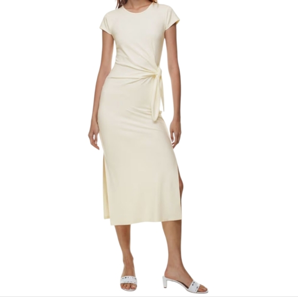 Aritzia Wilfred Fortune Maxi Dress Light Birch Women's Small - Picture 1 of 8